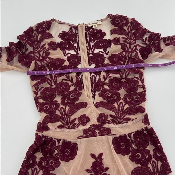 For Love & Lemons Temecula Embroidered Mesh V Neck Mini Dress $248 XS - Picture 4 of 10
